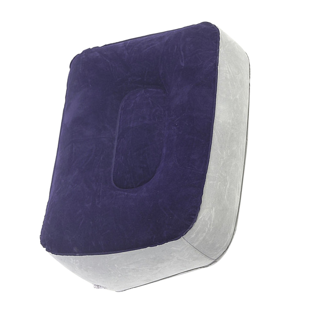 Office Footrest Cushion - Reposapiés Inflable Gris Azul, Suave y