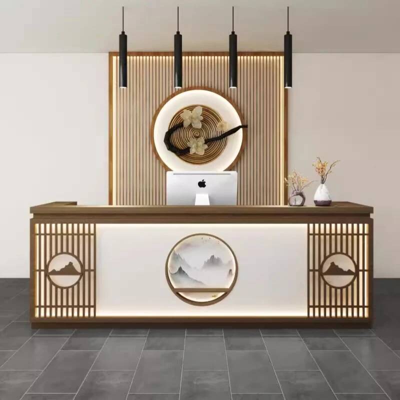 Office Furniture In Usa - Mostrador de Recepción Clásico y Sencillo,