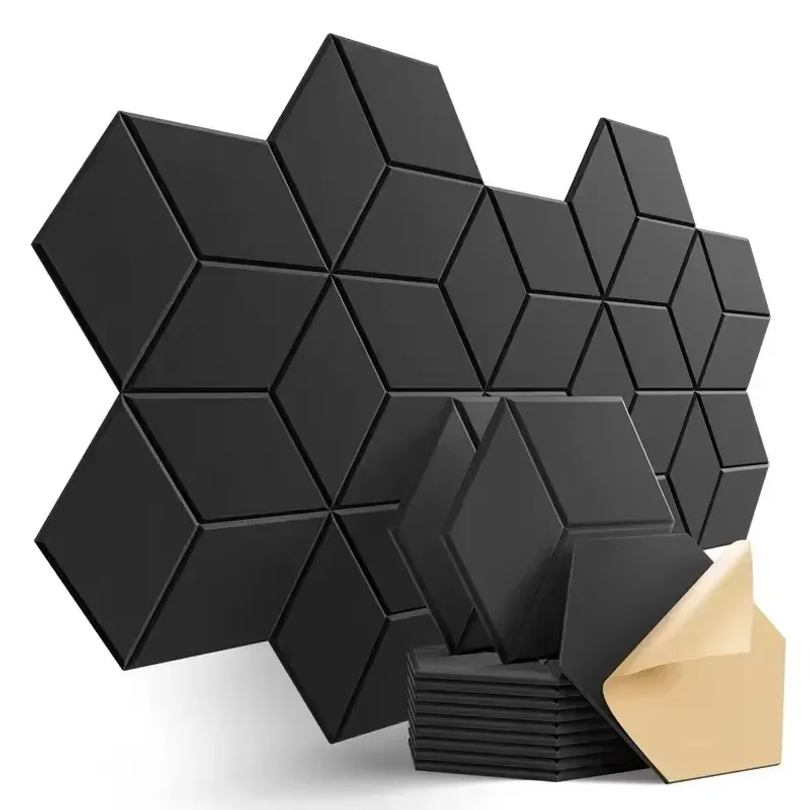 Office Furniture Plan - 12 Paneles de Espuma Autoadhesivos Hexagonales
