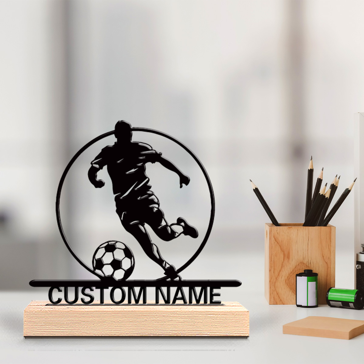 Office Furniture Ideas - Estatua Metálica Personalizada de Jugador de