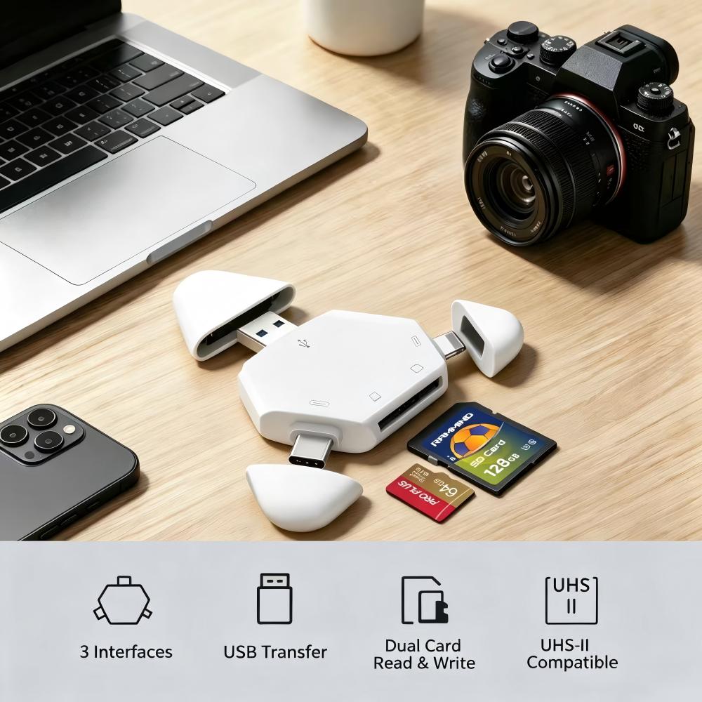 Adjustable Laptop Table - Lector de tarjetas de memoria 3