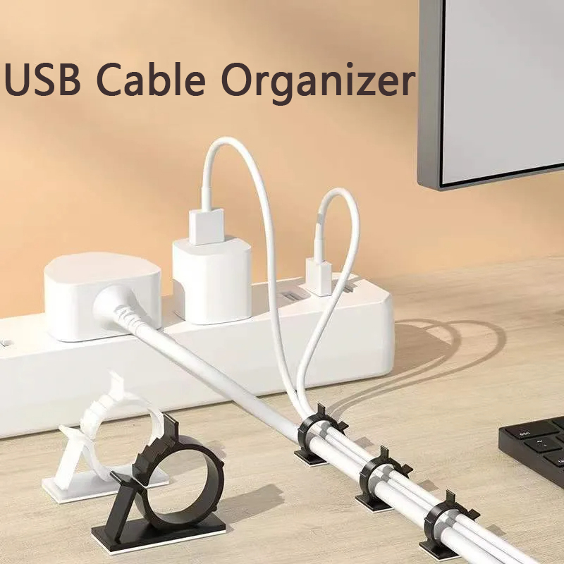 Adjustable Laptop Table - Organizador de cables, Clips de cables