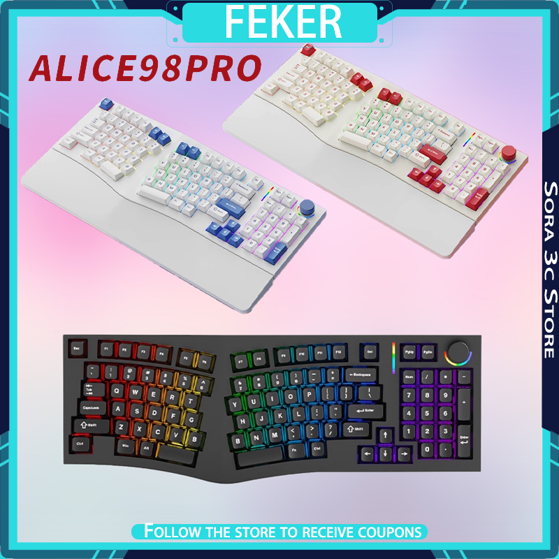 Adjustable Laptop Table - FEKER Alice98pro Teclado Mecánico Alien Ergonómico