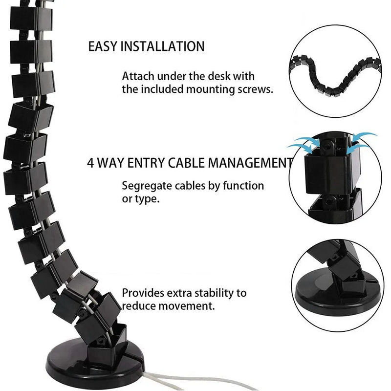 Funda para Cable de columna ve - Cable Tray Under Desk reseña y precio