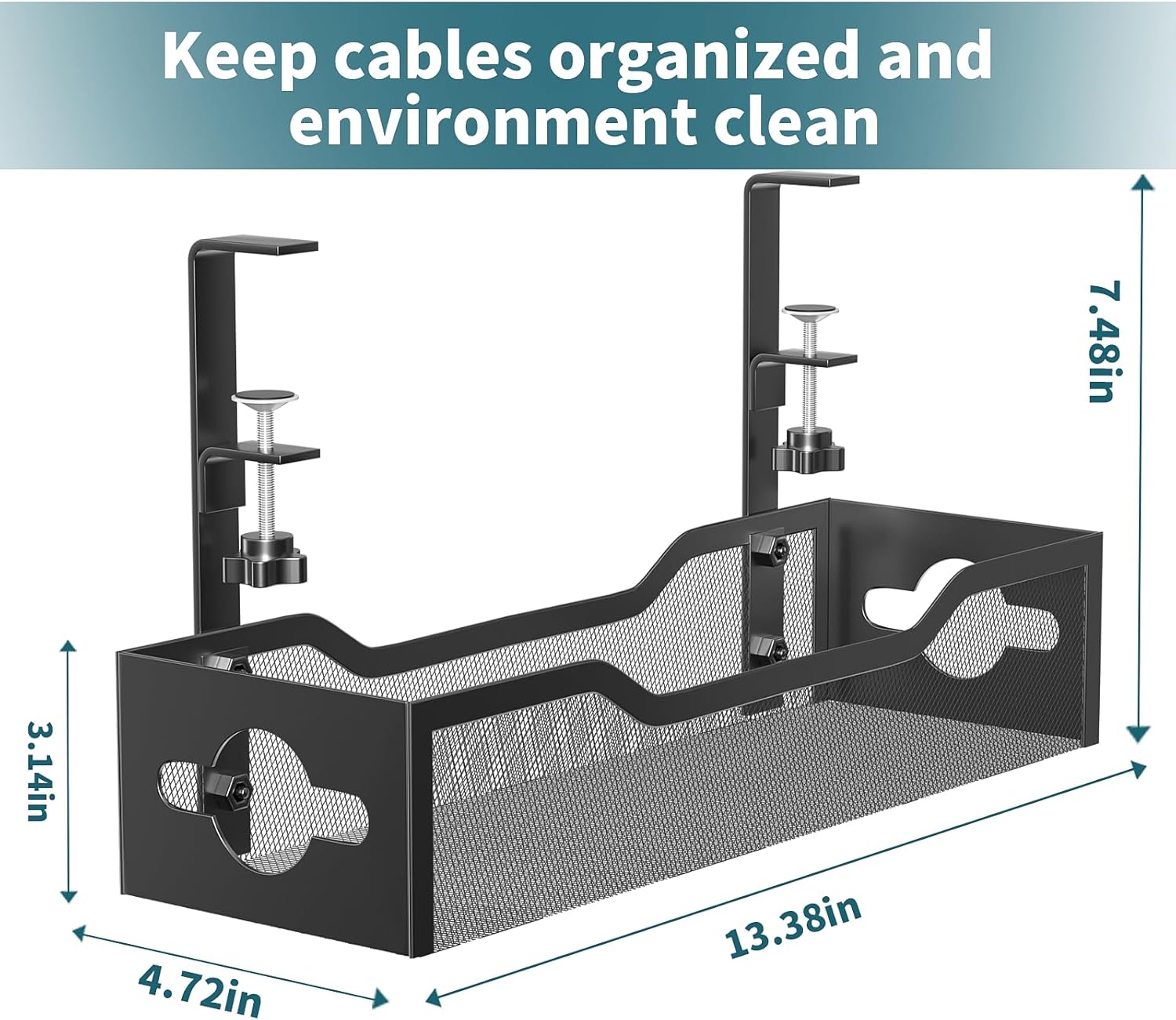 Bandeja organizadora de cables - Cable Tray Under Desk reseña y precio