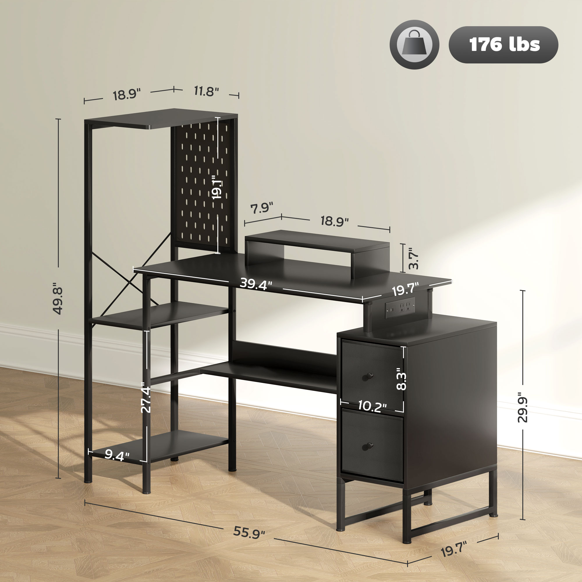 Escritorio para Juegos Homcom  - Office Furniture Plan reseña y precio