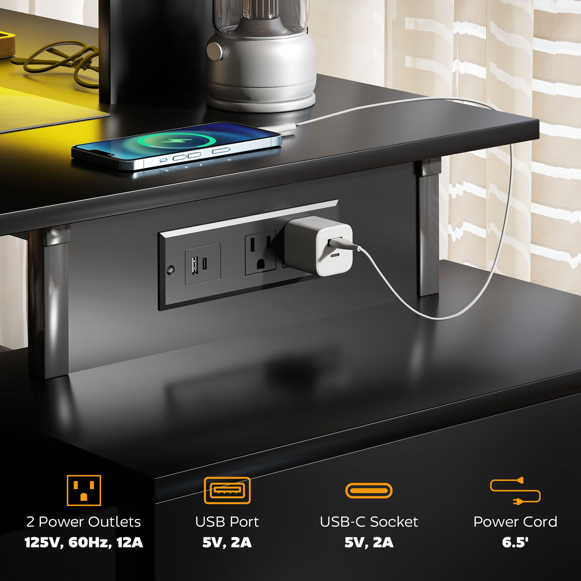 Escritorio para Juegos Homcom  - Office Furniture Plan reseña y precio