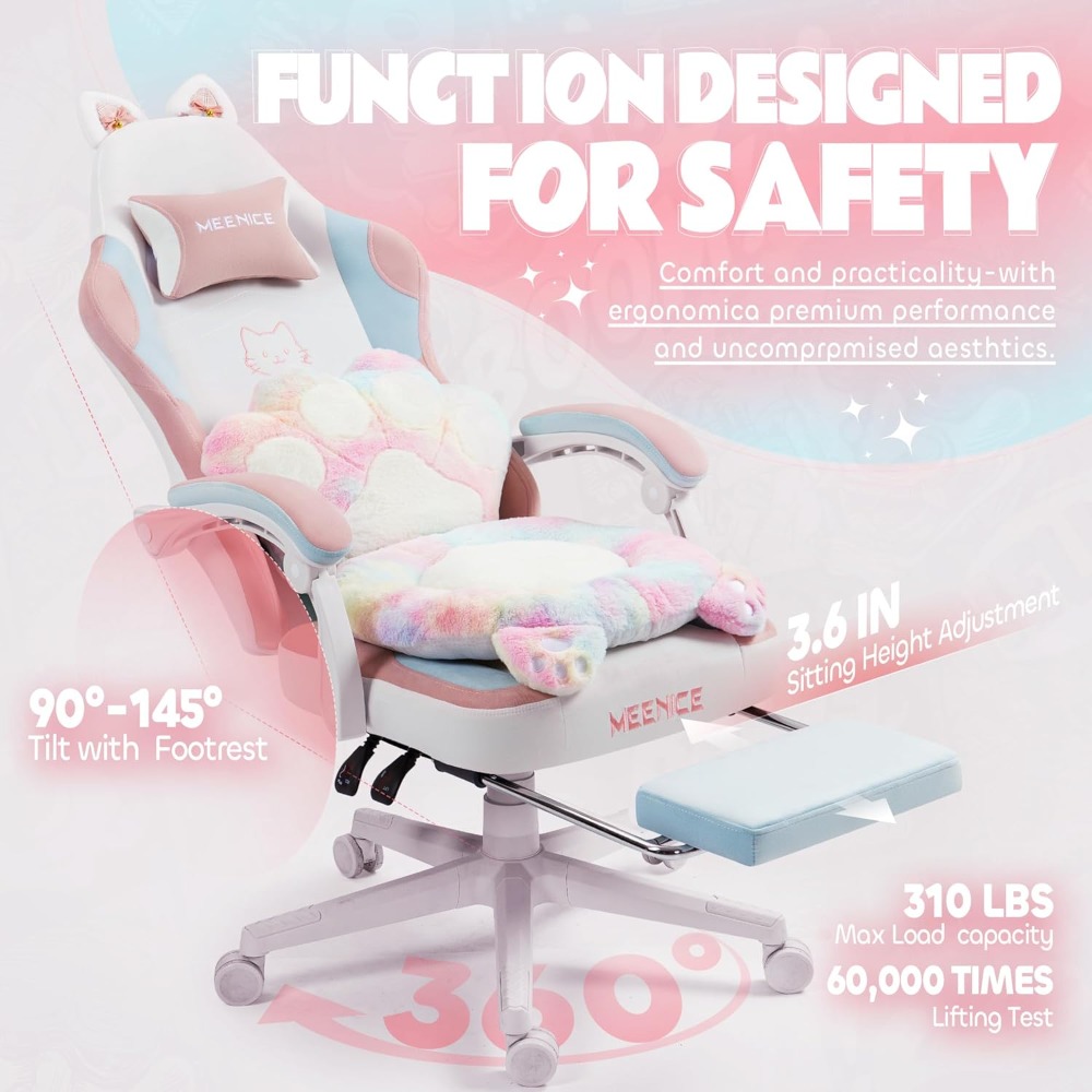 Silla para juegos bonita con o - Office Footrest Cushion reseña y precio