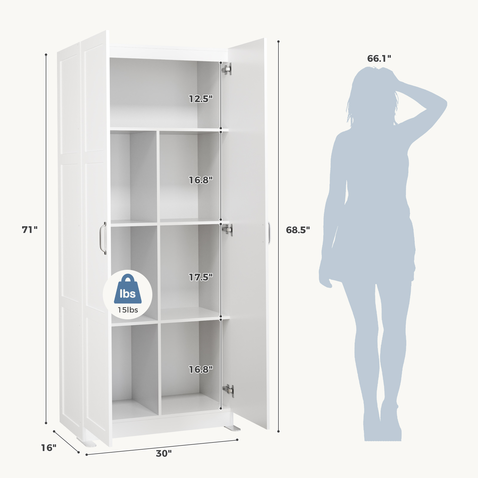 JHK 71IN Mueble de Almacenamie - Office Furniture Plan reseña y precio