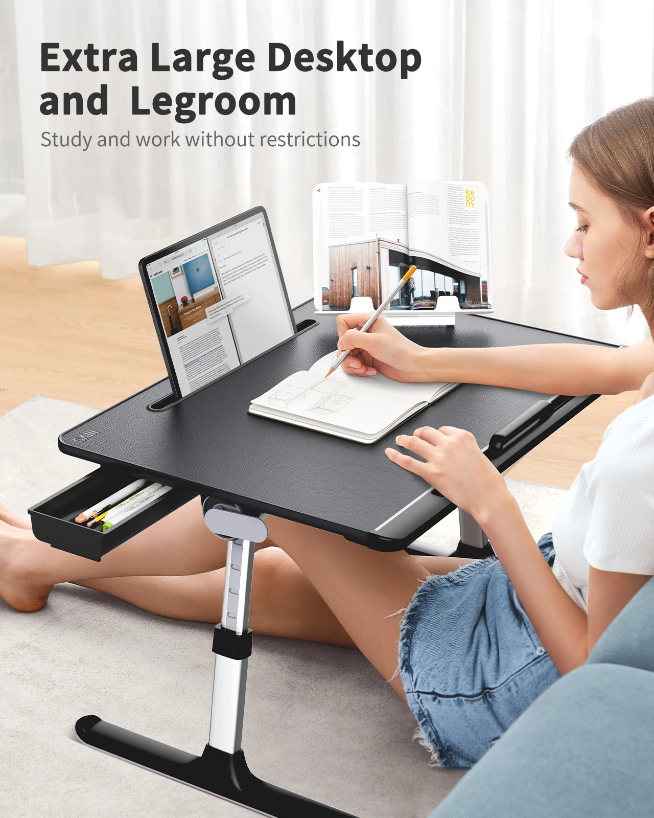 Mesa cama estudio ángulo ajust - Adjustable Laptop Table reseña y precio