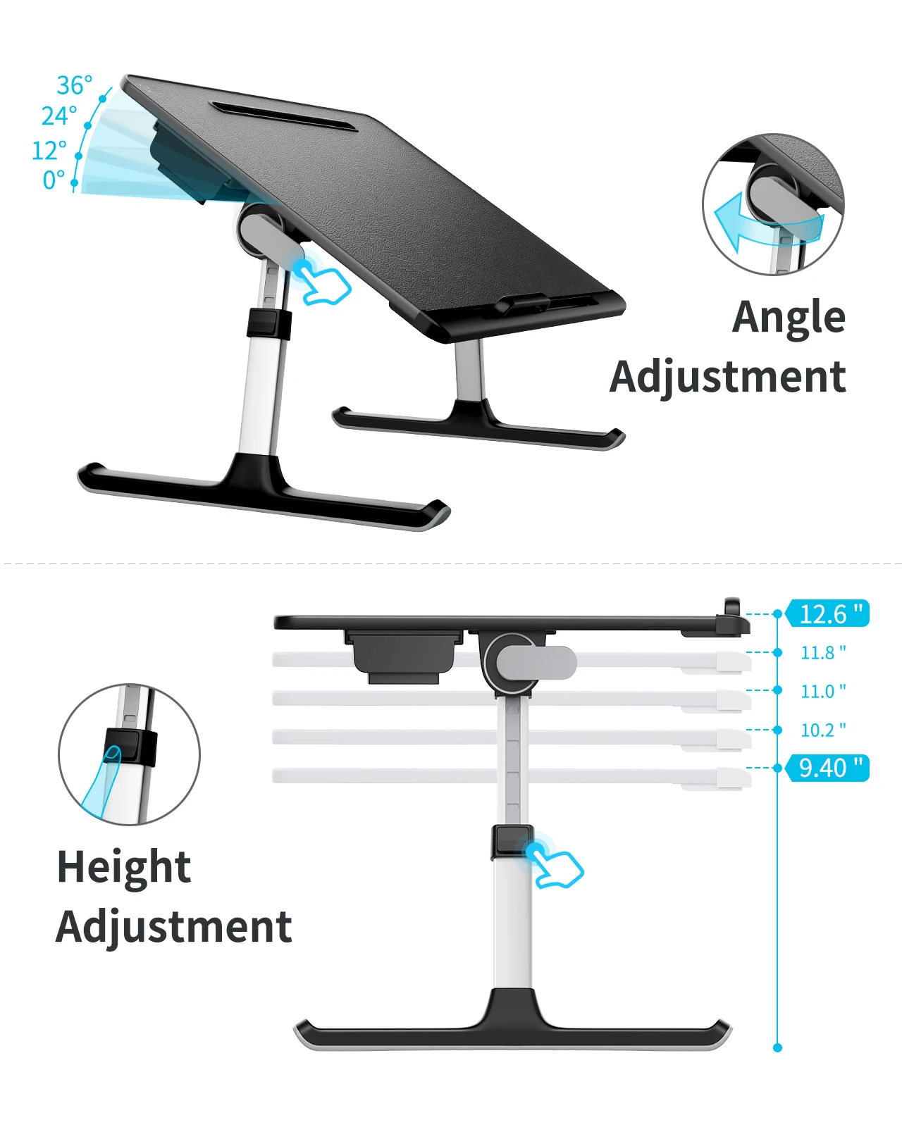 Mesa cama estudio ángulo ajust - Adjustable Laptop Table reseña y precio