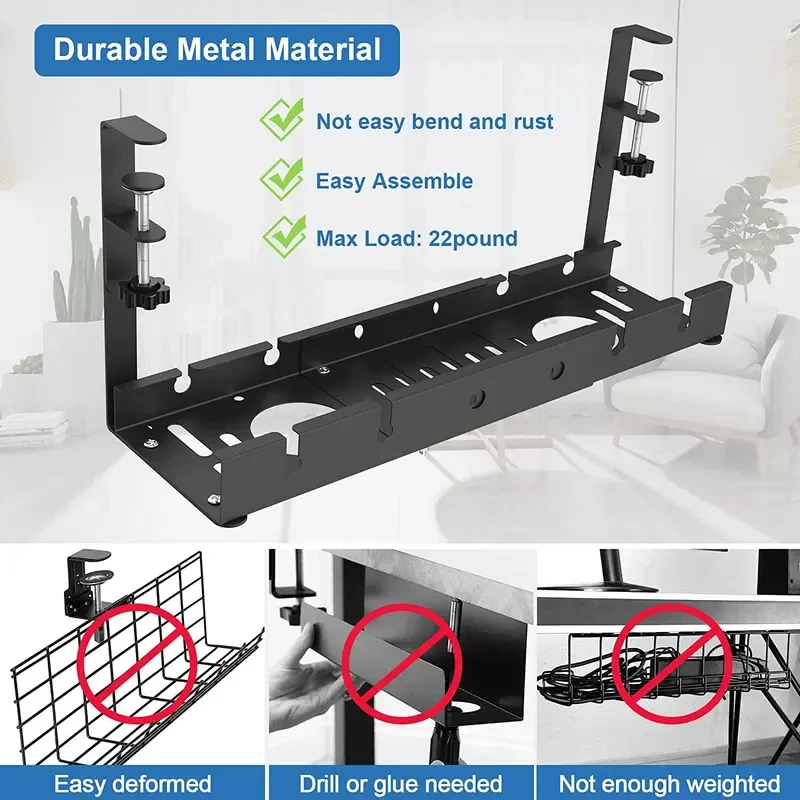 Organizador de Cables Telescóp - Cable Tray Under Desk reseña y precio