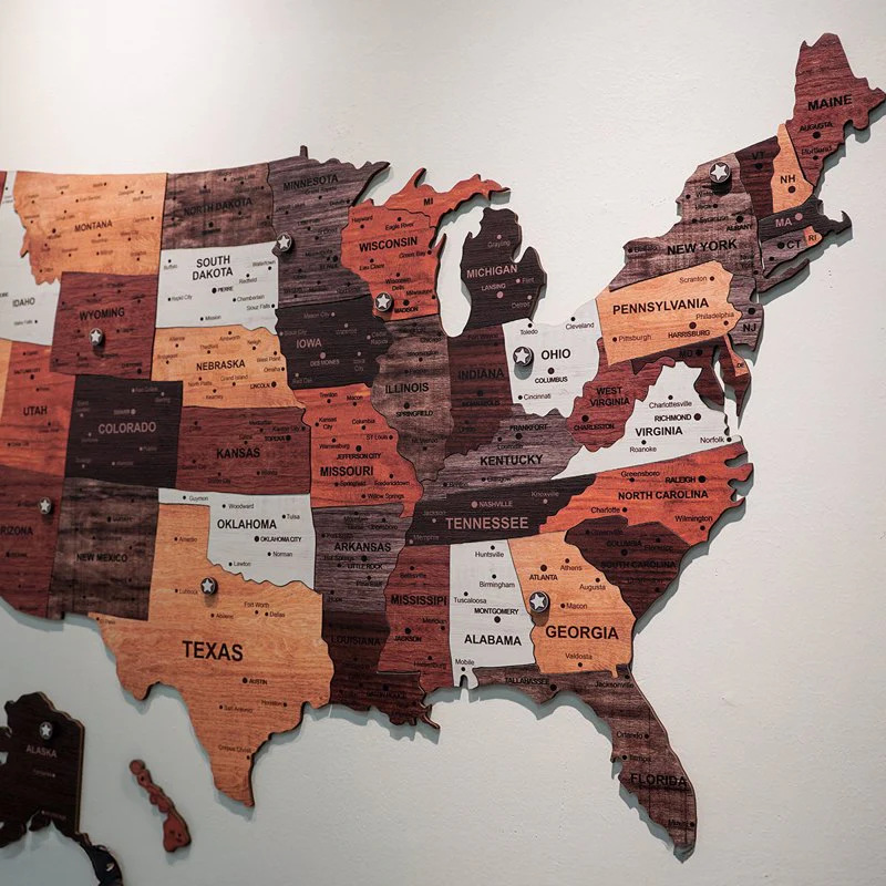 1 Uds. Mapa de madera rompecab - Office Furniture In Usa reseña y precio