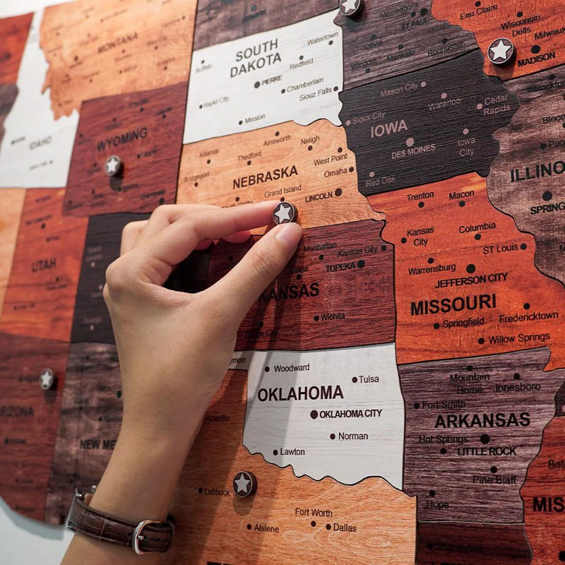 1 Uds. Mapa de madera rompecab - Office Furniture In Usa reseña y precio