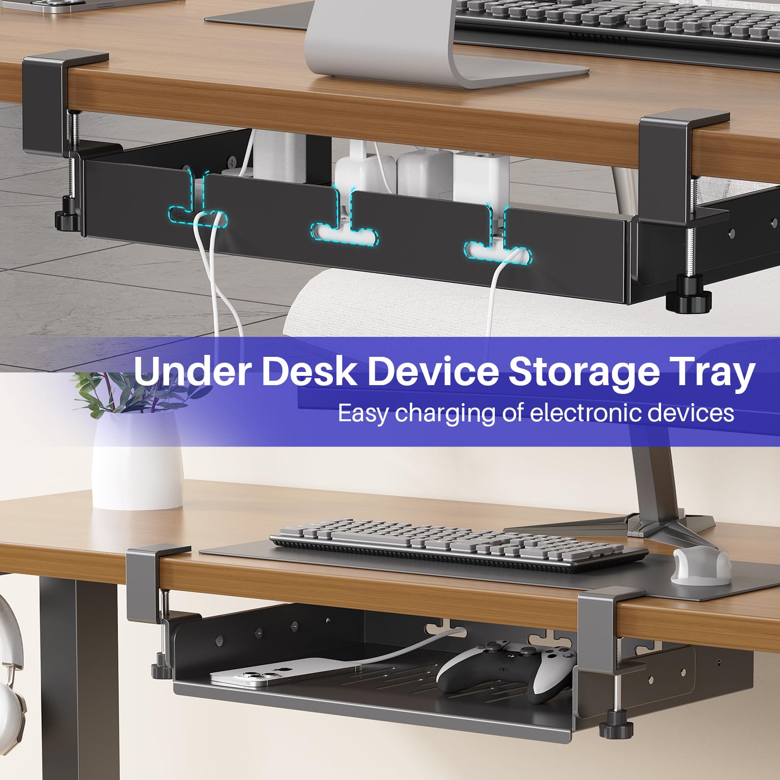 Soporte para Laptop Debajo del - Cable Tray Under Desk reseña y precio