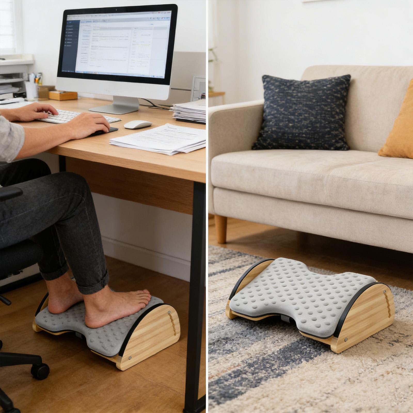 Reposapiés de Bambú Ajustable  - Office Footrest Cushion reseña y precio